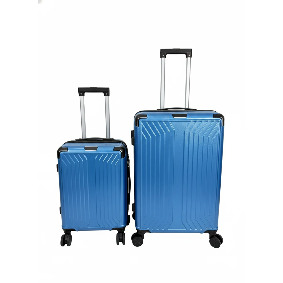 Vali ABS phủ PC 20 inch xanh dương gân chuyển chéo – ảnh hai cỡ và mẫu được chọn
