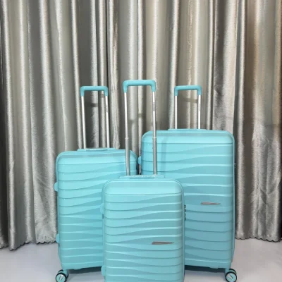 Ảnh nguồn ba cỡ vali xanh ngọc, chiếc nhỏ đứng phía trước giữa